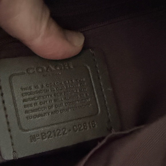 Coach Val Duffle Shoulder Bag Redwood Brown w Gold Pebbled Leather EUC - Picture 9 of 16